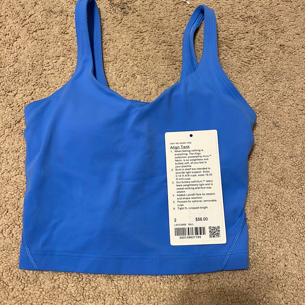 💙BLUE NILE ALIGN TANK